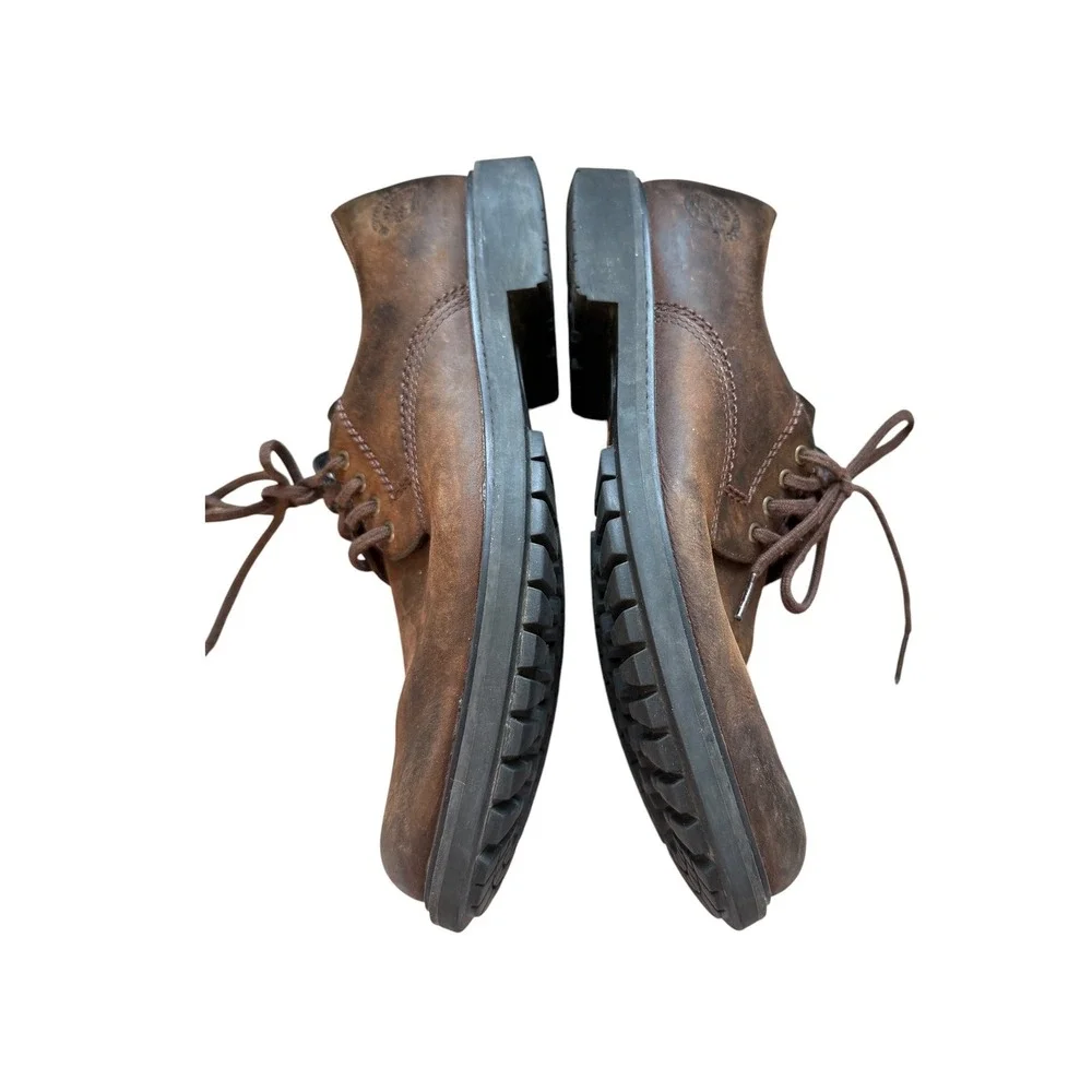 Timberland 56583 Oxford Shoes Mens 7.5 Brown Leather Waterproof Casual Derby